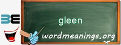 WordMeaning blackboard for gleen